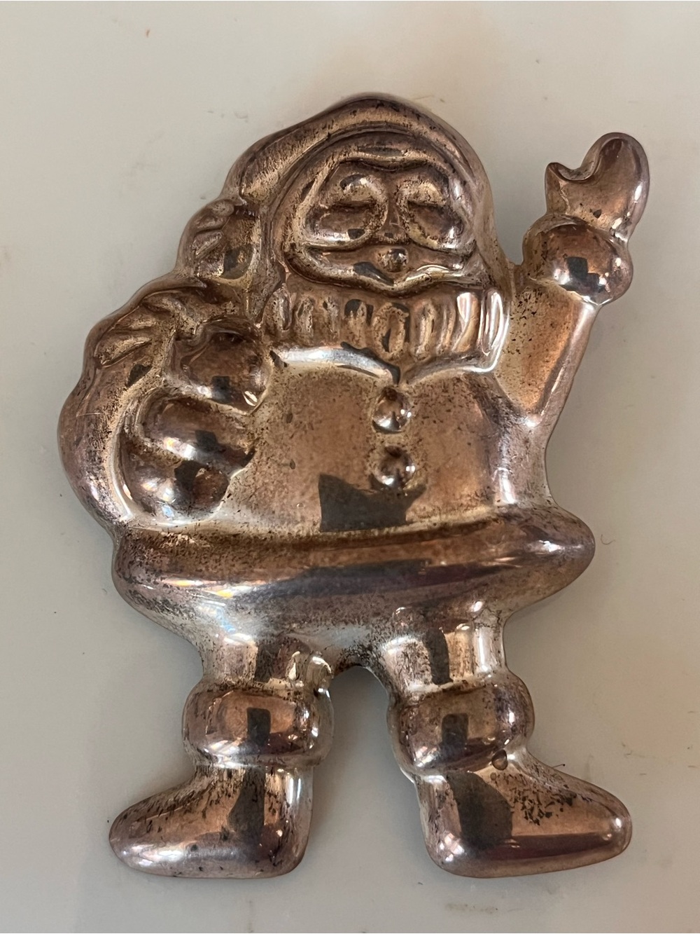 Vintage Signed ATI Mexico Sterling Silver 925 Santa Brooch / Pendant